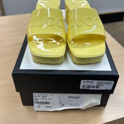 Gucci Rubber Upper And Sole Sandal Banana