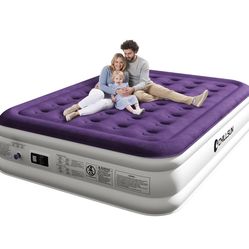 CHILLSUN Queen Air Mattress With Built in Pump