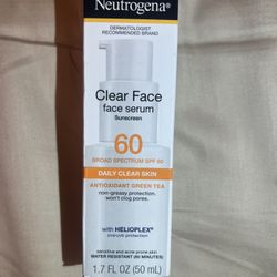 Neutrogena Clear Face Face Serum 60 Spf With Green Tea And Helioplex 1.7 Oz