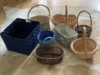 Group of 8 Baskets and Bins, All in Great Condition