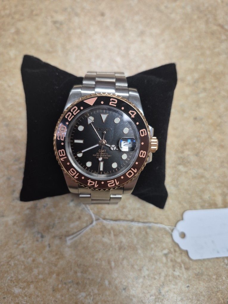 Seiko GMT Master 2 Custom Automatic Watch 