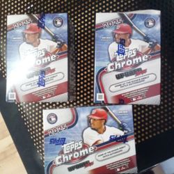 Topps Chrome Baseball 2025 Update Edition 3 Blaster Boxes  