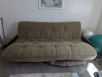 Futon Sofa Bed with Black Frame