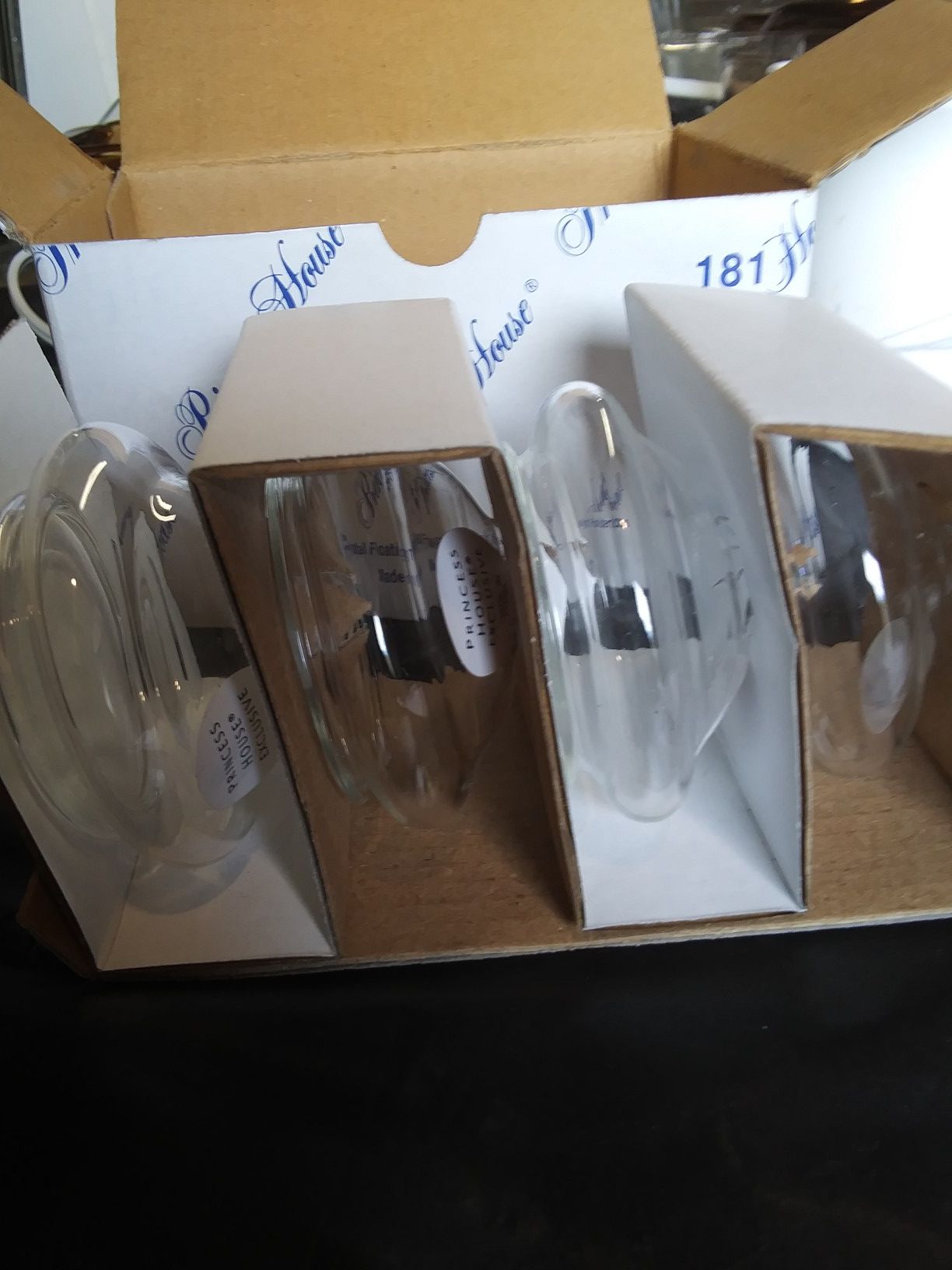 Floating tea light holders with candles Princess House tea light holders