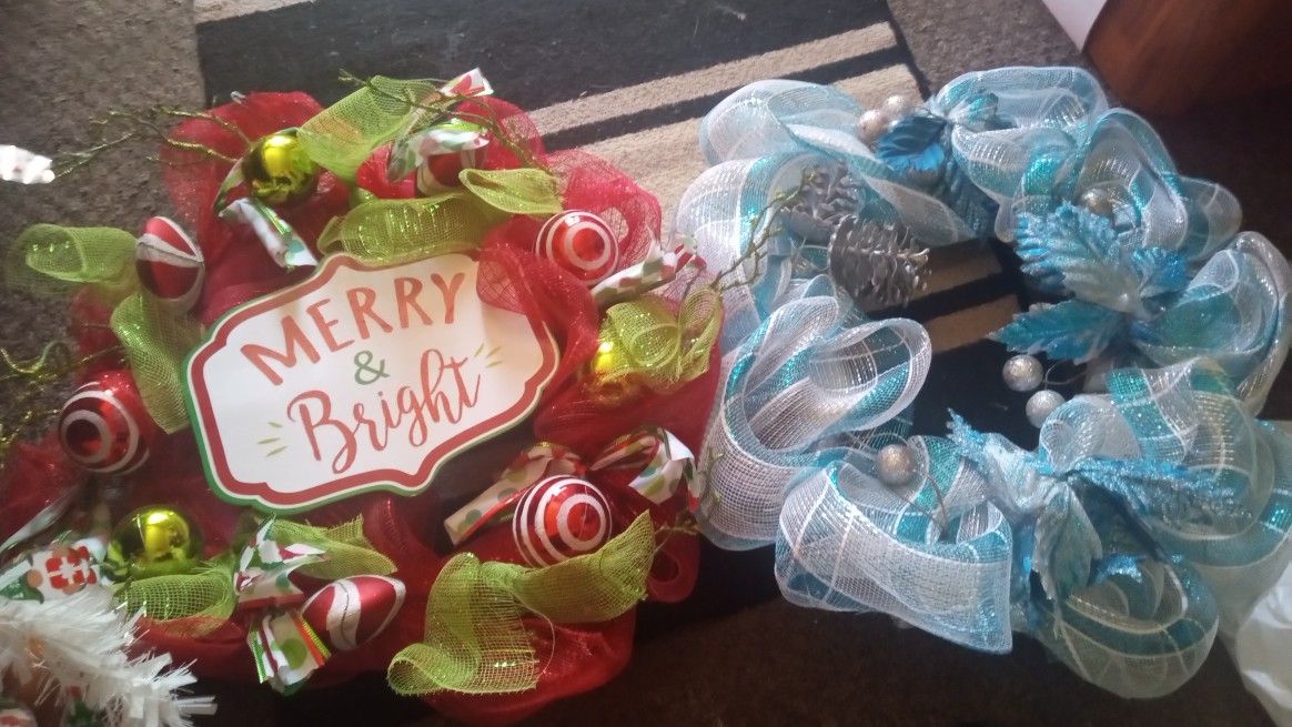 Christmas Wreaths Good Condition $5.00 Each 