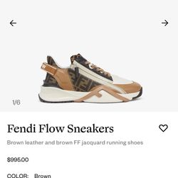 Fendi Flow Sneakers 39 Eu 9 us 