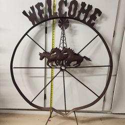 Metal Art Welcome Sign