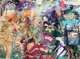 One piece 1st anniversary Playmat and sleeves