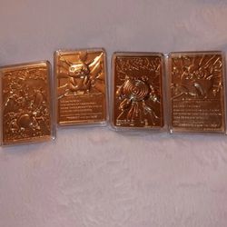 Vintage Gold Plated Pokémon Cards