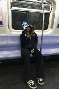 blue & black reversible bape zip up