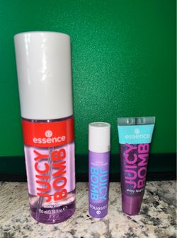 Juicy Bomb body mist, lip balm, & lip gloss