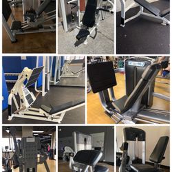 Gym/Fitness Olympic Bumper Weight Plate Dumbbell Leg Press Squat Rack Smith Machine Bench Power Spin Bike