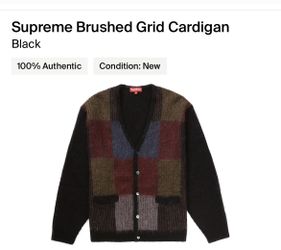 Supreme Brushed Cardigan Size L Black