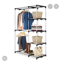 Double hanging closet organizer
