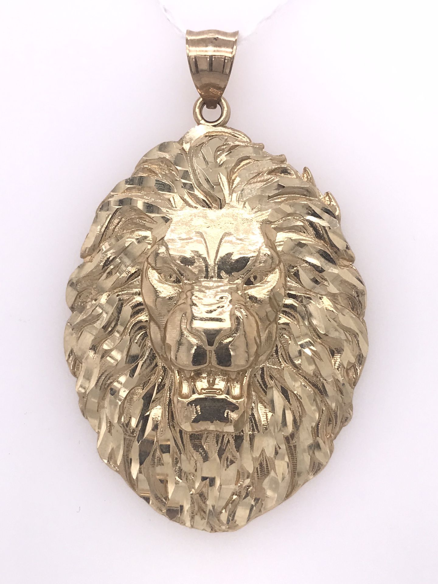 Gold Pendant Lion Head 10K New