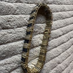 14k Natural sapphire and Diamond bracelet