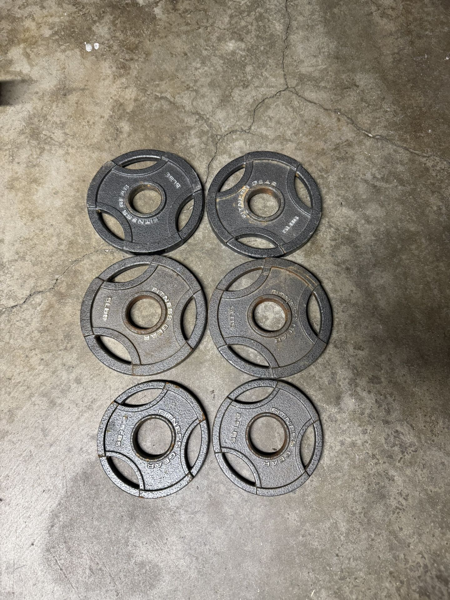 Curl Bar And Weights 