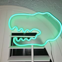 Neon Light Up Dinosaur Wall Decor. 