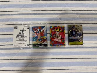 One Piece OP-17 PRE-RELEASE Luffy ENGLISH 4th Anniversary P-110 FULL SET SEALED