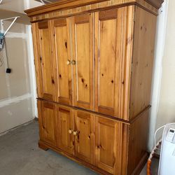 Pine wood cabinet. 