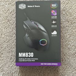 Cooler Master Optical Gaming Mouse (USB/Gunmetal Black/24000dpi/8 Buttons/RGB LED) - MasterMouse MM830