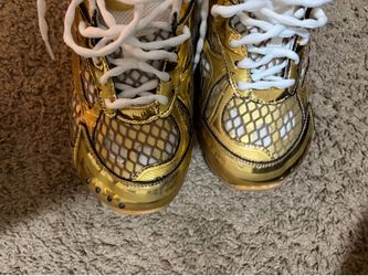 Men gold Bottega sneakers size 9.5