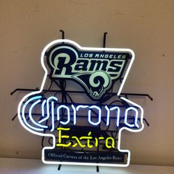 Los Angeles Rams Corona neon sign