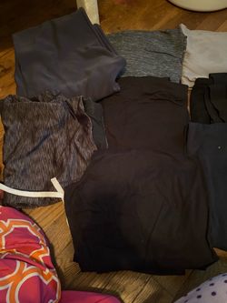 Coat , jacket , blazer ,sweater, leggings .
