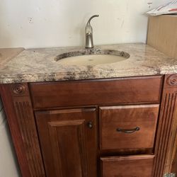 MUST GO GRANITE BATHROOM VANITY