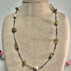 Beautiful Green Gemstones Necklace