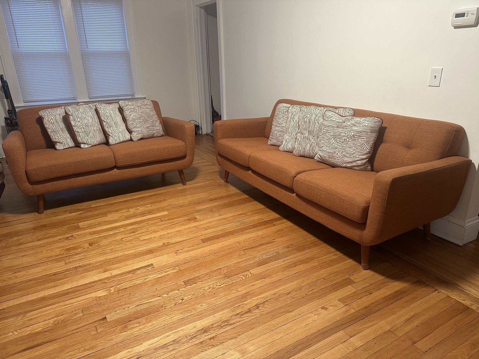 Burnt Orange Sofa Set