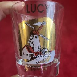 LUCY SOLVANG WINDMILLS CALIFORNIA SHOT GLASS ~ Retired ~ See More VINTAGE items