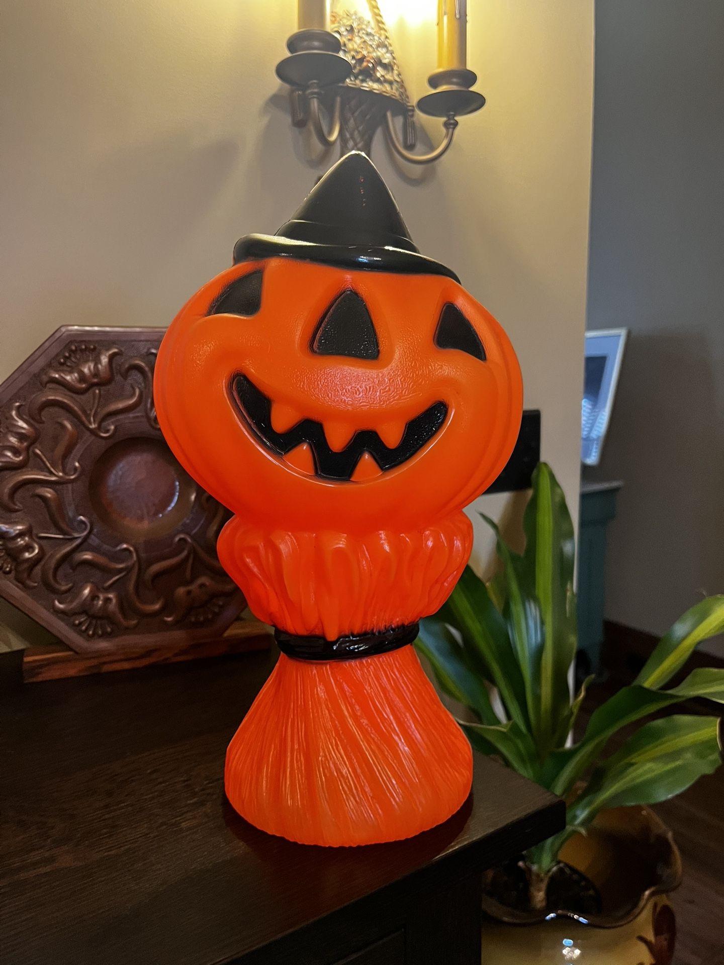 Vintage Halloween Tabletop Blow Mold Empire JOL Corn stock