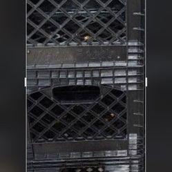MILK CRATES BLACK STACKABLE ( Low price )