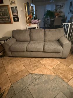 Gray Fabric 3-Seat Sofa