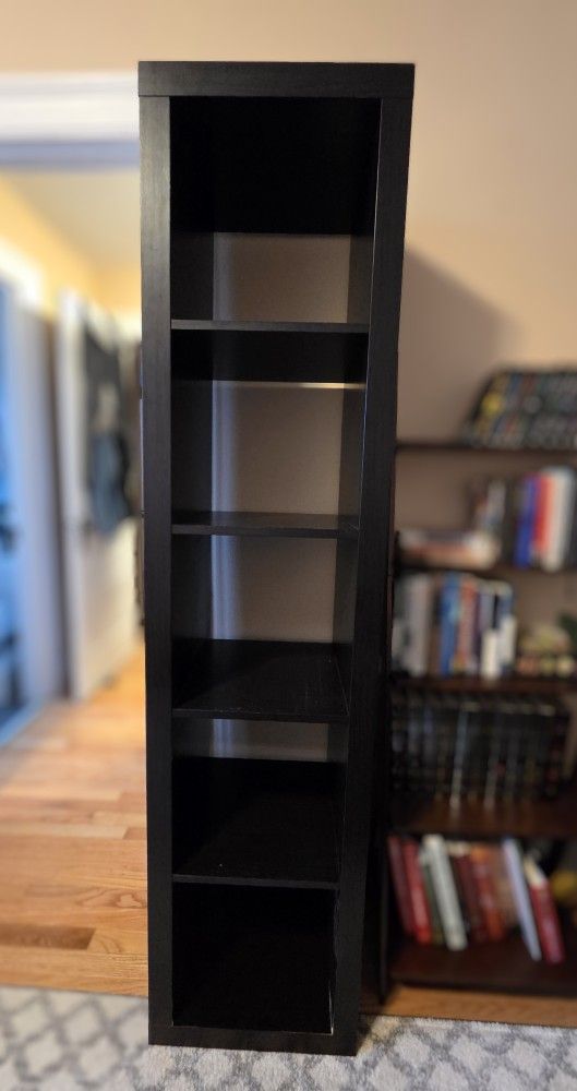 IKEA KALLAX Shelf Unit – Black-Brown – 5 Storage Shelves