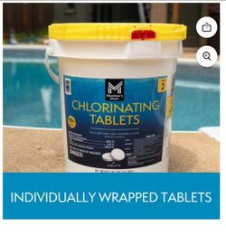 Pool chlorine tablets