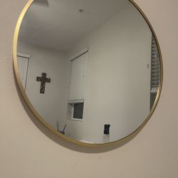 Gold Chic Circle Mirror 