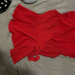 Women’s medium red work blouse
