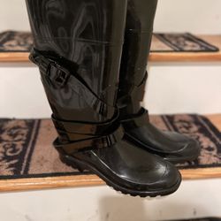 Burberry Size 41 1/2 Patten Leather Boots 