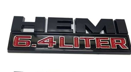 ONE Hemi 6.4L Liter adhesive back badge 2 sizes available sold separate see all pics!SHIPPING AVAILABLE