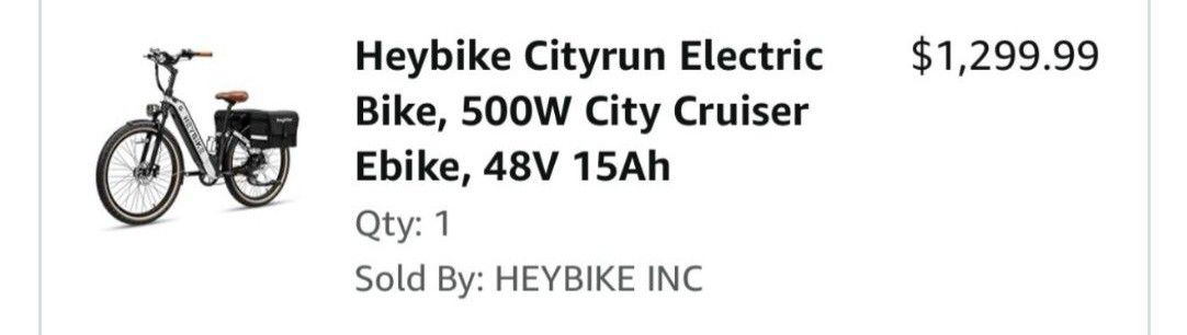 Heybike Cityrun 500W City Cruiser E-bike 48V 15AH