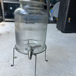 Glass Drink Dispenser With Stand - 2 Available