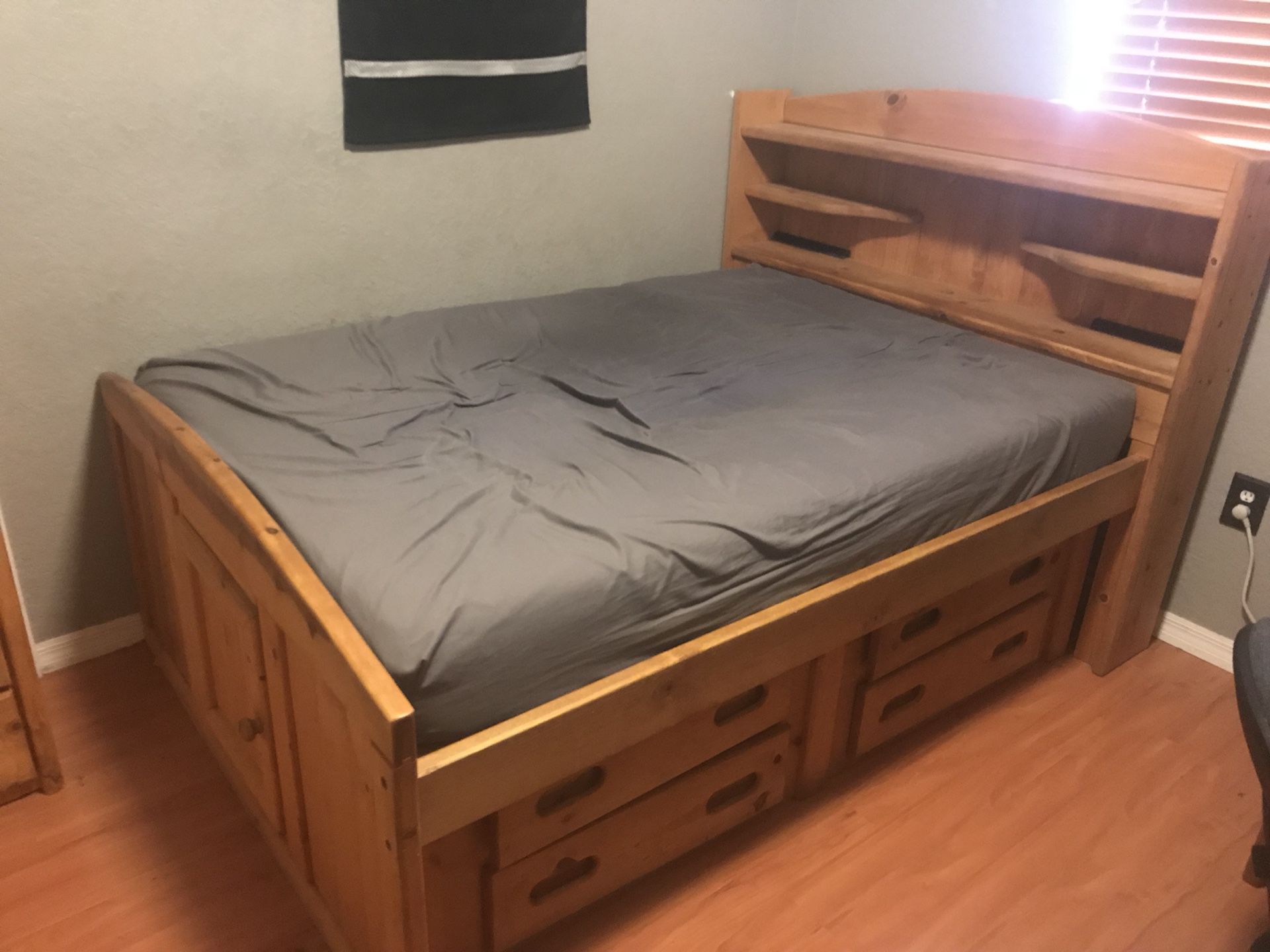Bed room set real wood