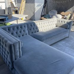 Gray Lounge Couch Sofa 