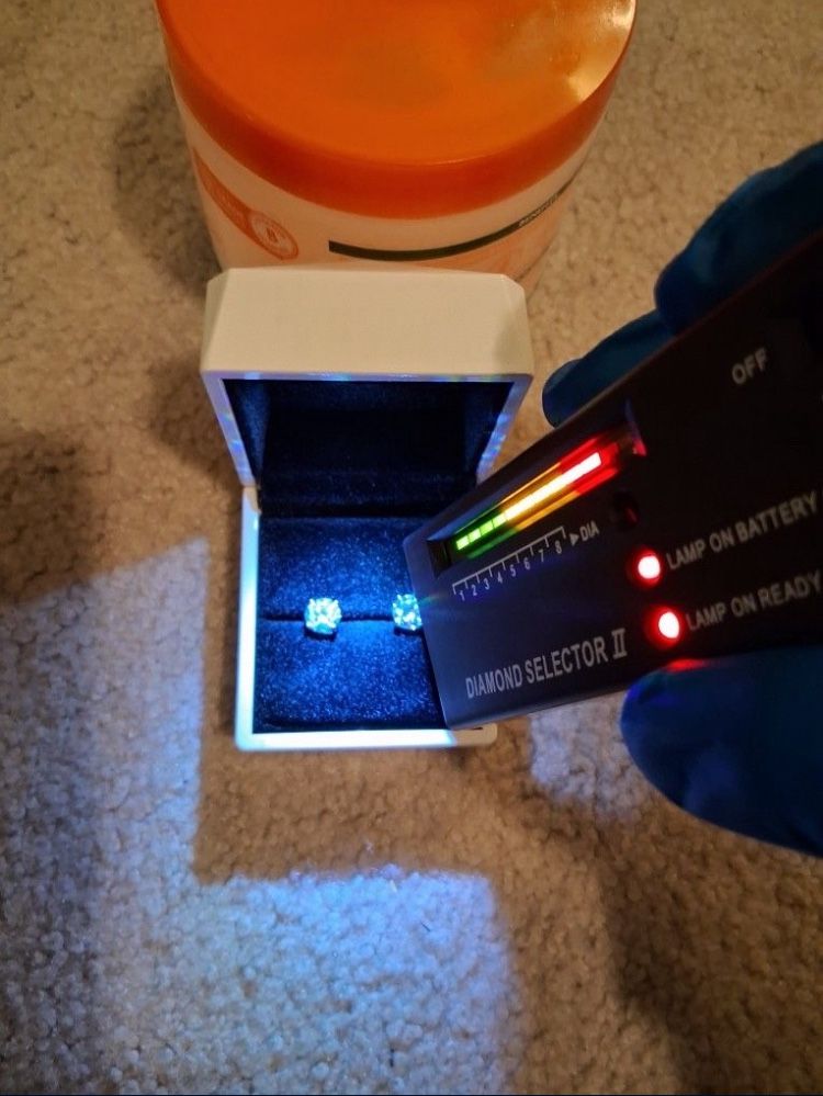 High-Quality VVS 4CT Moissanite Earrings (2CT Each) + GRA Paperwork