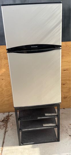 Frigidaire mini fridge with custom storage