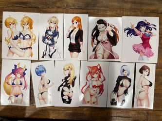 Anime Waifu Stickers Lot 1 (See description for Prices)