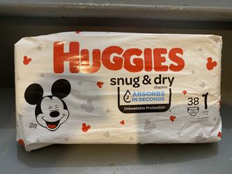Huggies Snug & Dry Diapers, Size 1, 38 Count, Brand NEW