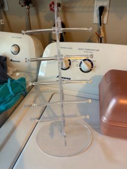 Lucite jewelry holder, necklaces, and Bracelets